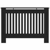 vidaXL Cache-Radiateur 2 pcs Noir 112 x 19 x 81,5 cm Bois d'ingénierie