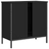 vidaXL Armoire lavabo de salle de bain noir 60x30x60 cm