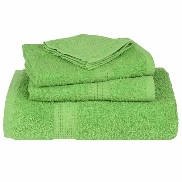 vidaXL Serviettes 10 pcs FROGN vert pomme 100x200 cm 100% coton
