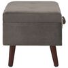 vidaXL Tabouret de rangement Gris 40 cm Velours