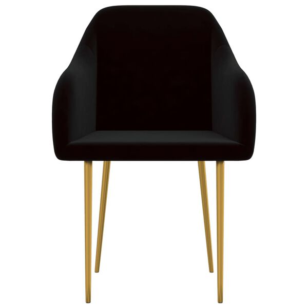 vidaXL Chaises &agrave; manger lot de 2 Noir Velours