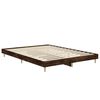 vidaXL Cadre de lit sans matelas ch&ecirc;ne fum&eacute; 135x190 cm bois ing&eacute;nierie