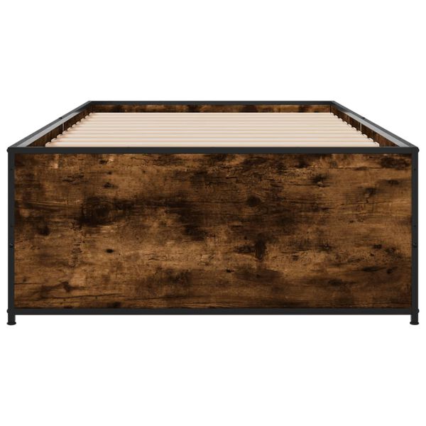 vidaXL Cadre de lit sans matelas chêne fumé 90x200 cm