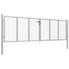 vidaXL Portail de jardin en acier galvanisé 400 x 100 cm argenté