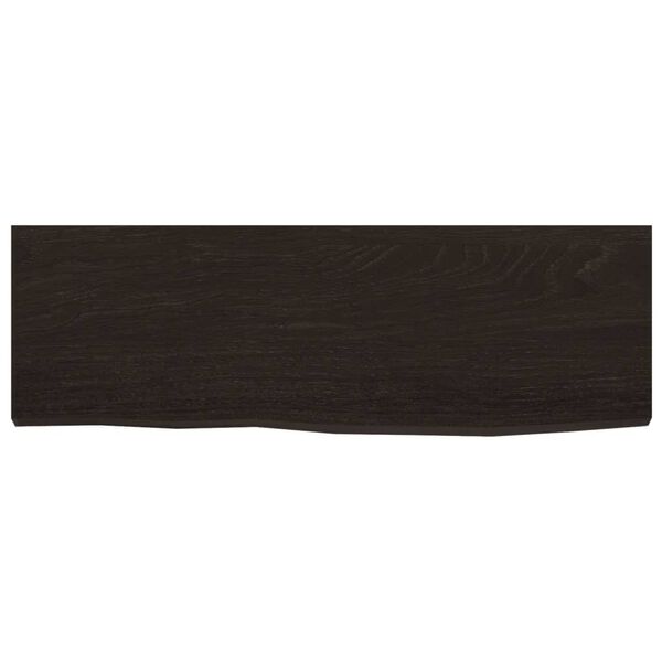 vidaXL Étagère murale marron foncé 60x20x2 cm bois chêne massif traité