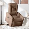 vidaXL Fauteuil inclinable électrique marron tissu