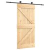 vidaXL Porte coulissante Naturel et noir 95 x 210 cm