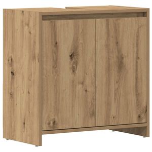 vidaXL Armoire lavabo de salle de bain ch&ecirc;ne artisanal 60x33x60 cm