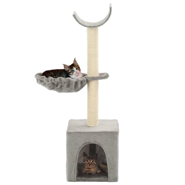 vidaXL Arbre &agrave; chat avec griffoirs en sisal 105 cm Gris
