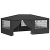 vidaXL Tente de r&eacute;ception et parois lat&eacute;rales 4x6 m Anthracite 90 g/m&sup2;