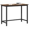 vidaXL table Ch&ecirc;ne fum&eacute; 80 x 50 x 76,5 cm Bois d'ing&eacute;nierie et acier