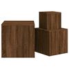 vidaXL Tables d'appoint 3 pcs Chêne marron Bois d'ingénierie