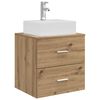 vidaXL Vanit&eacute; de lavabo mural Ch&ecirc;ne artisanal 49,5 x 41 x 62,5 cm