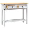 vidaXL Table console Gamme Corona Pin mexicain Blanc 90x34,5x73 cm