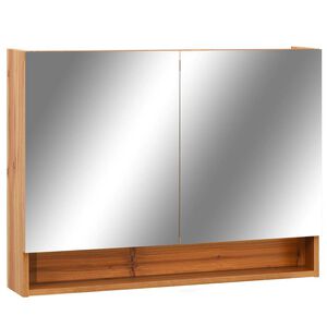 vidaXL Armoire &agrave; miroir de salle de bain LED Ch&ecirc;ne 80x15x60 cm MDF