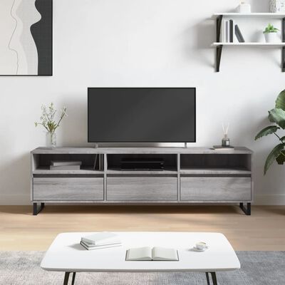 vidaXL Meuble TV sonoma gris 150x30x44,5 cm bois d'ingénierie