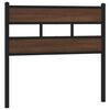 vidaXL T&ecirc;te de lit de remplacement ch&ecirc;ne marron 107 cm acier et bois d'ing&eacute;nierie