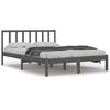 vidaXL Cadre de lit sans matelas gris bois de pin massif 150x200 cm