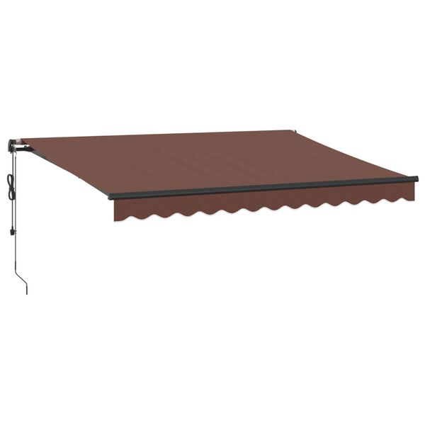 vidaXL Auvent r&eacute;tractable automatique marron 350x250 cm