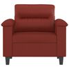 vidaXL Fauteuil Rouge bordeaux 60 cm Similicuir