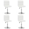 vidaXL Chaises &agrave; manger lot de 4 blanc similicuir