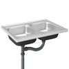 vidaXL Évier de cuisine à double lavabo argenté 800x600x155 mm inox