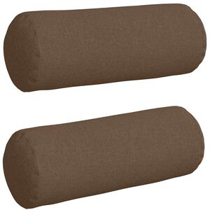 vidaXL Coussins d'accent 2 pcs Marron &Oslash; 25 x 70 cm tissu