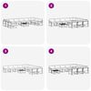 vidaXL Ensemble de canap&eacute;s d'ext&eacute;rieur 11 pcs Naturel et Noir
