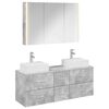 vidaXL Ensemble de mobilier de salle de bain 4 pcs Gris b&eacute;ton