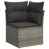 vidaXL Salon de jardin 6 pcs avec coussins gris r&eacute;sine tress&eacute;e