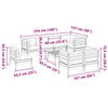 vidaXL Salon de jardin 9 pcs avec coussins sapin de douglas solide