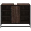 vidaXL Armoire lavabo de salle de bain ch&ecirc;ne marron bois d'ing&eacute;nierie