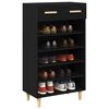 vidaXL Cabinet &agrave; chaussures avec tiroir Ch&ecirc;ne noir 60 x 35 x 105 cm