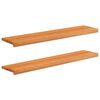 vidaXL Marches d'escalier 2 pi&egrave;ces 110 x 30 x 2 cm Marron Clair