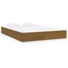 vidaXL Cadre de lit sans matelas marron miel bois massif 120x200 cm