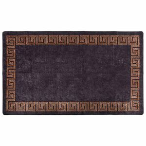 vidaXL Tapis lavable 190x300 cm noir et dor&eacute;
