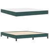 vidaXL Lit &agrave; ressorts avec matelas Vert fonc&eacute; 180 x 220 cm tissu