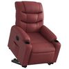 vidaXL Fauteuil inclinable électrique rouge bordeaux similicuir
