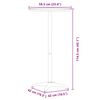 vidaXL Table de bar d’extérieur réglable en hauteur aluminium