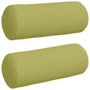 vidaXL Coussins d'accent 2 pcs Vert clair &Oslash; 15 x 40 cm tissu