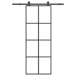 vidaXL Porte coulissante avec kit de quincaillerie 76x205 cm Verre ESG