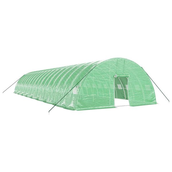 vidaXL Serre avec cadre en acier vert 108 m&sup2; 18x6x2,85 m