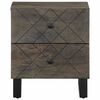 vidaXL Table de chevet noir 40x33x46 cm bois de manguier solide