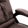 vidaXL Chaise de bureau de massage marron fonc&eacute; similicuir daim