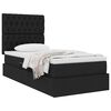 vidaXL Lit avec rangement et matelas Noir 100 x 200 cm Polyester