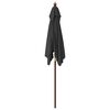 vidaXL Parasol de jardin avec m&acirc;t en bois noir 198x198x231 cm