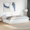 vidaXL Cadre de lit avec LED sans matelas blanc 180x200 cm