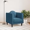 vidaXL Fauteuil avec coussin bleu velours