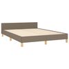 vidaXL Cadre de lit sans matelas taupe 140x190 cm tissu