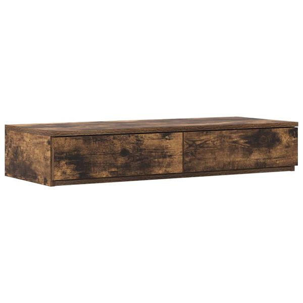 vidaXL Tiroirs de lit Ch&ecirc;ne fum&eacute; 75 x 36,5 x 16,5 cm Bois d'ing&eacute;nierie